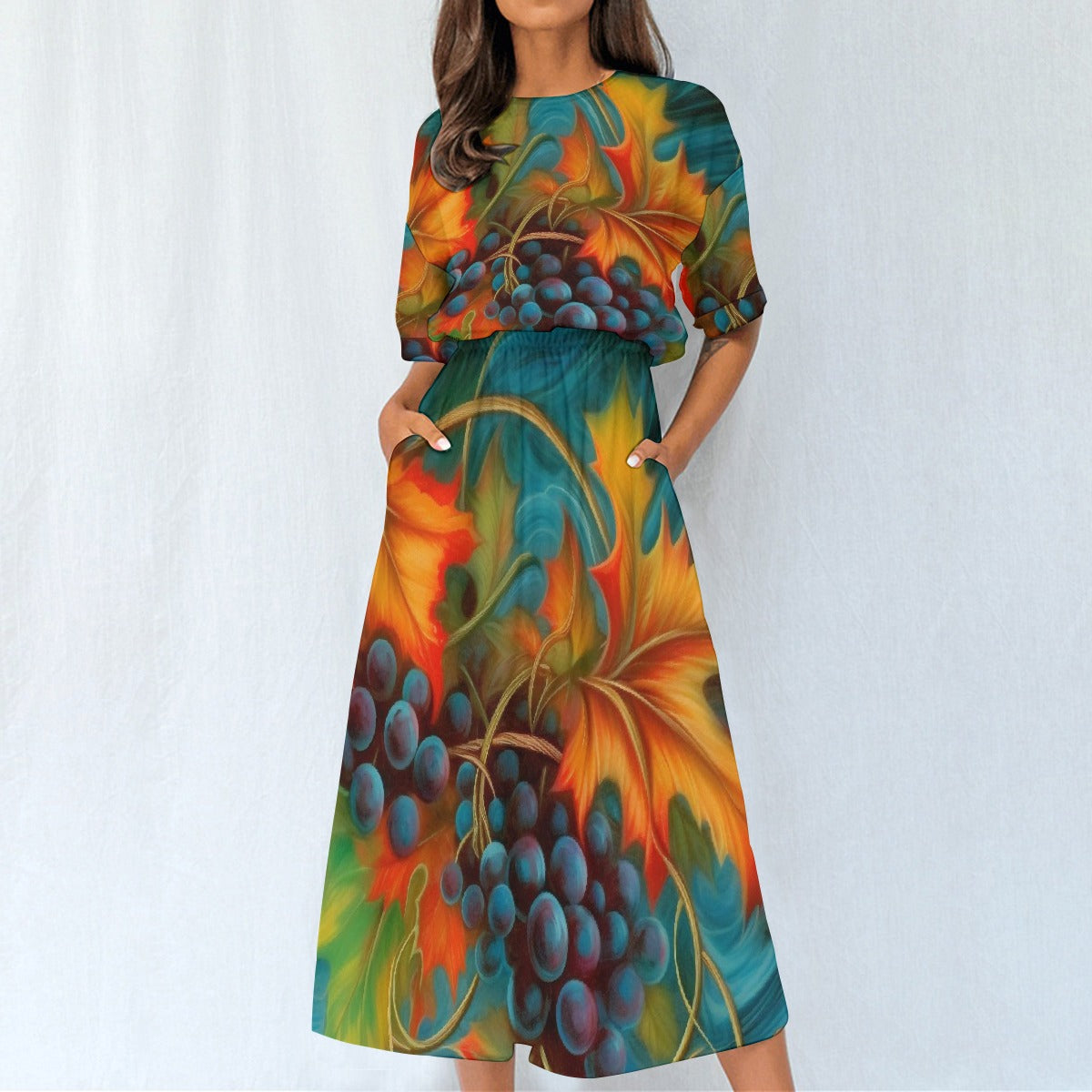 All-Over Print Women's Elastic Waist Dress