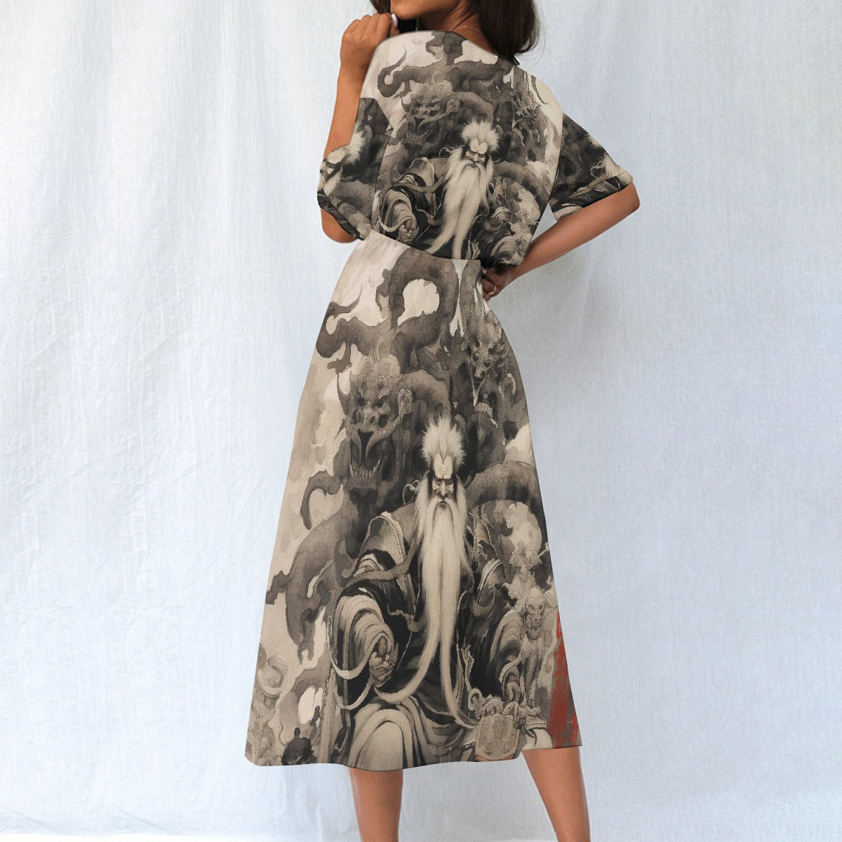 All-Over Print Women's Elastic Waist Dress