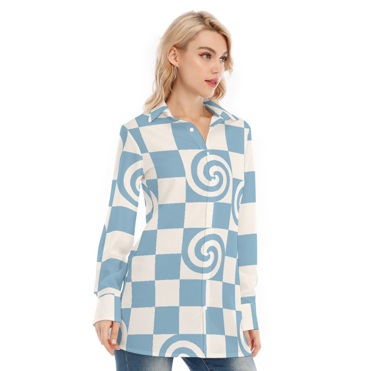 All-Over Print Women's Long Shirt