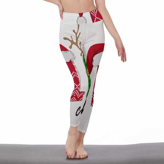 All-Over Print Women's High Waist Leggings | Side Stitch Closure