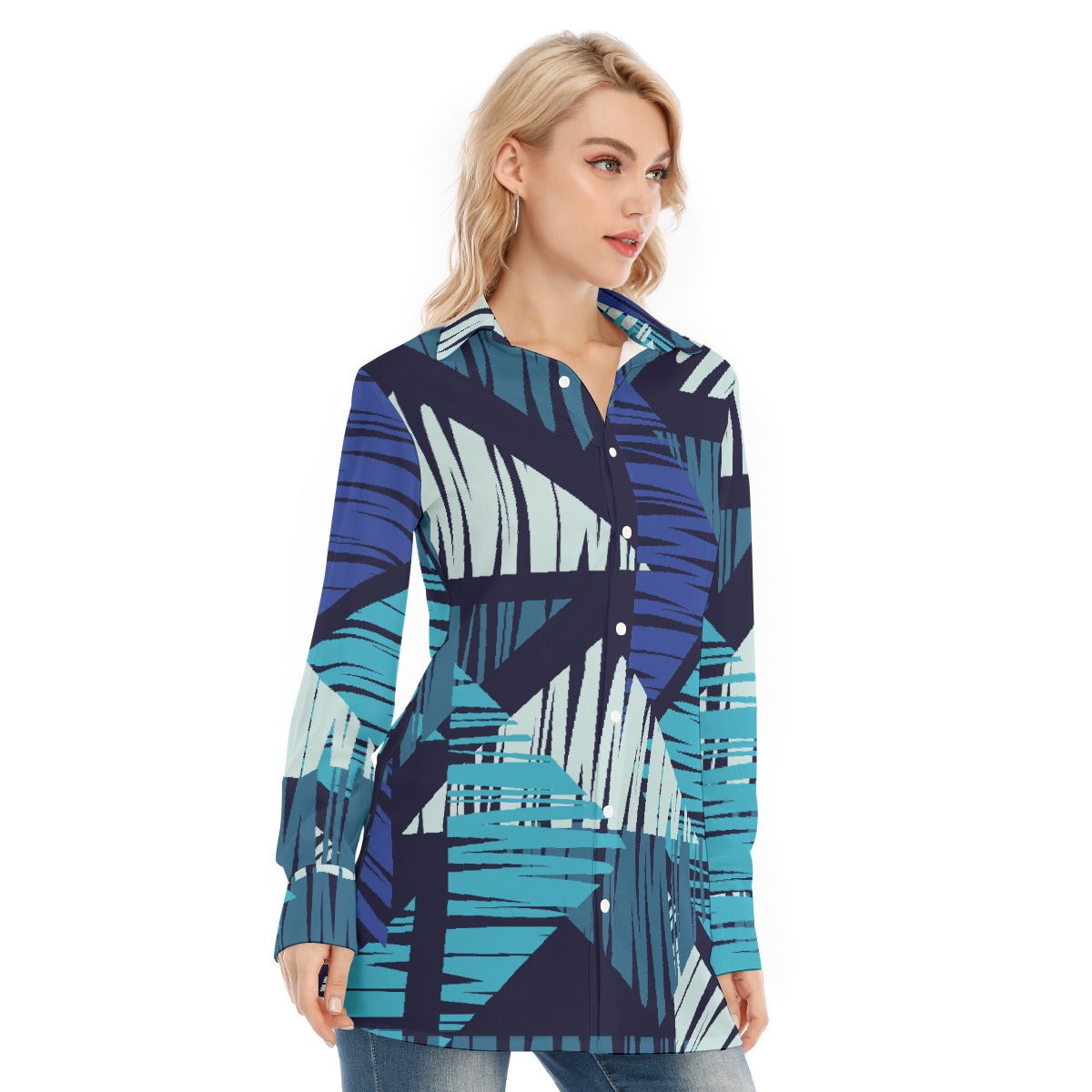 All-Over Print Women's Long Shirt