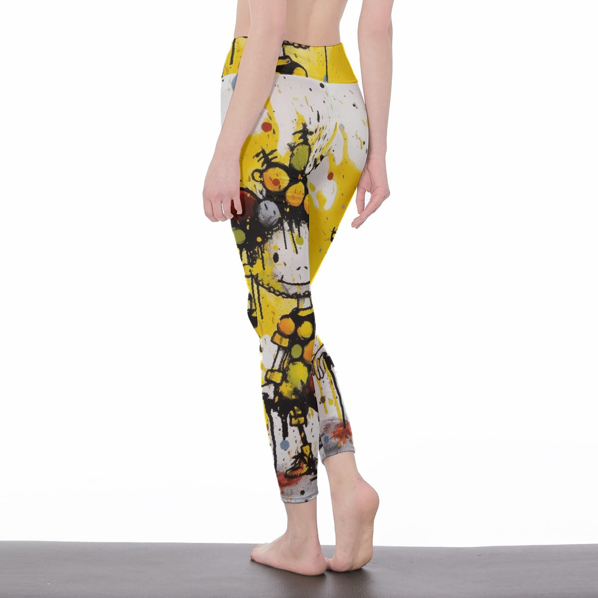 All-Over Print Women's High Waist Leggings | Side Stitch Closure