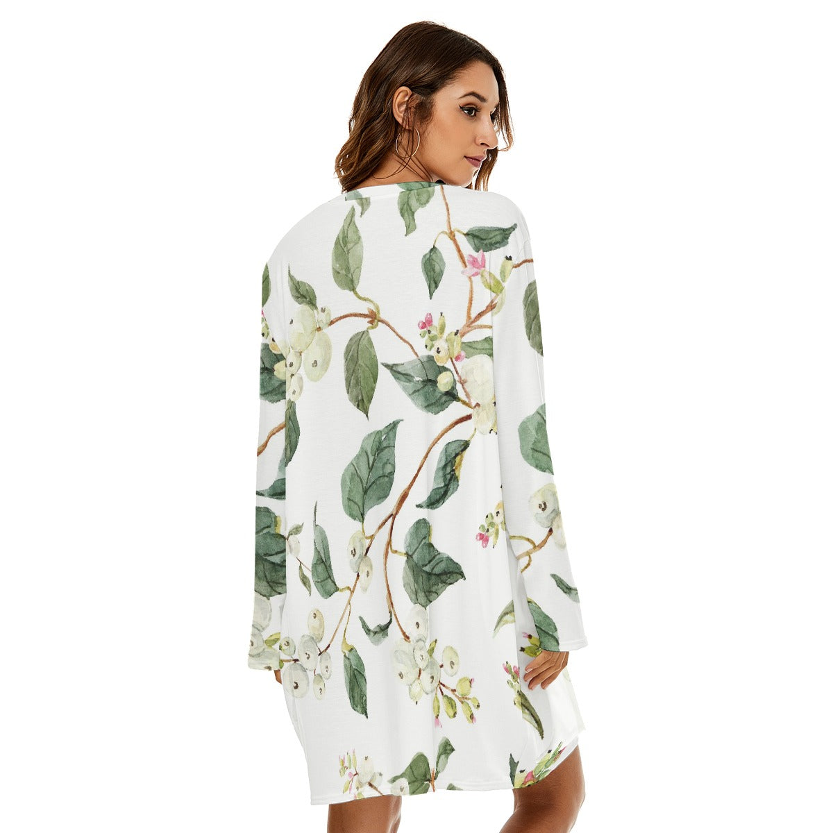 All-Over Print  Women's Loose Crew Neck Dress