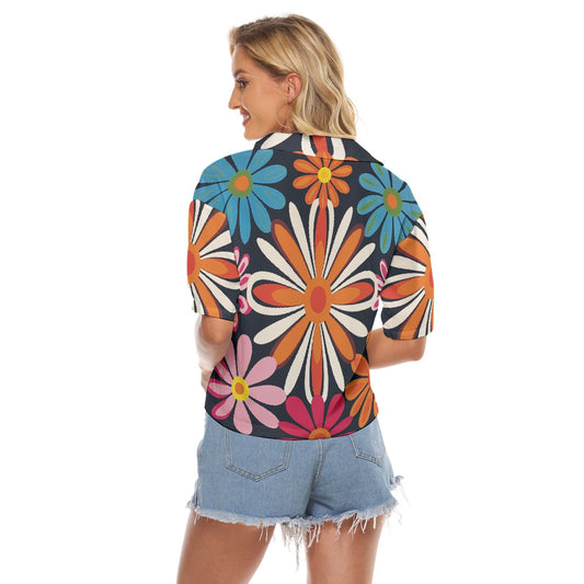 All-Over Print Women's V-neck Shirts