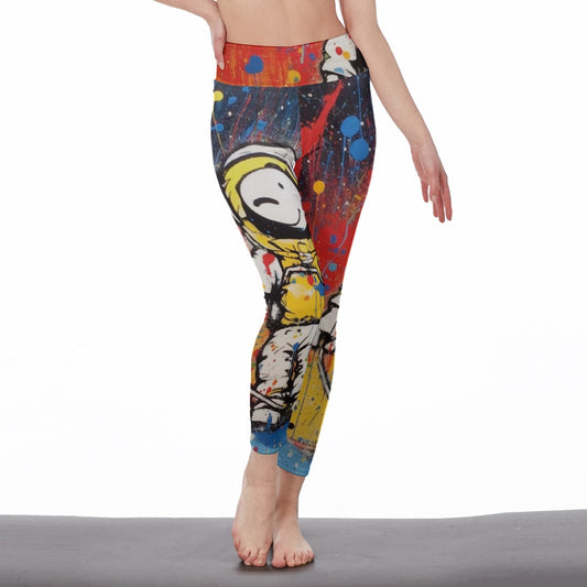 All-Over Print Women's High Waist Leggings | Side Stitch Closure