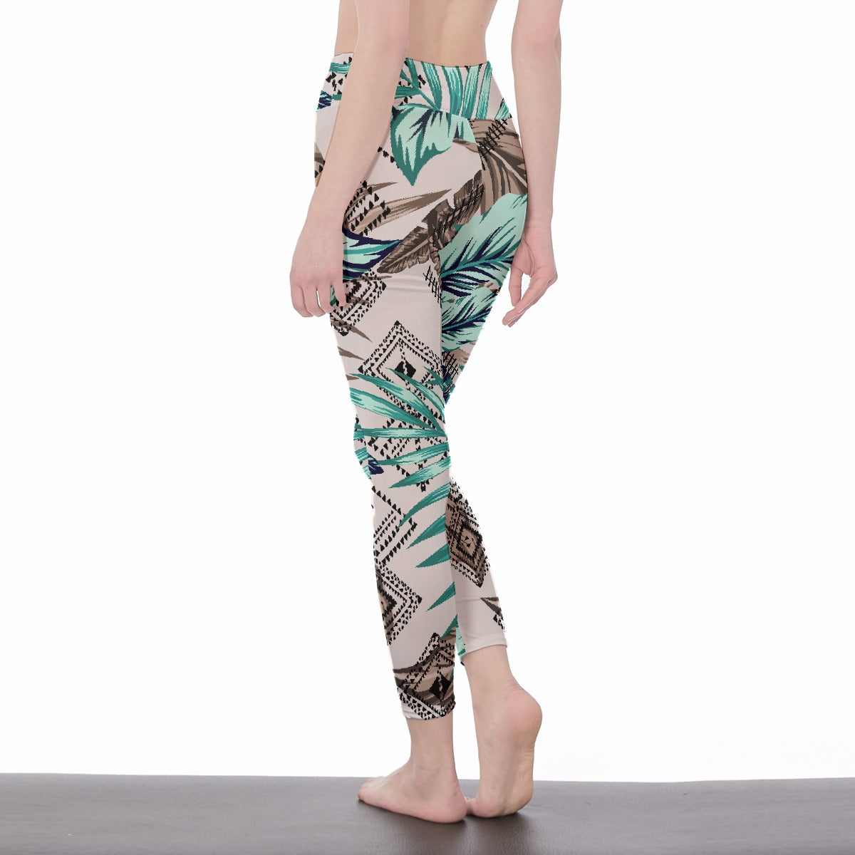 All-Over Print Women's High Waist Leggings | Side Stitch Closure