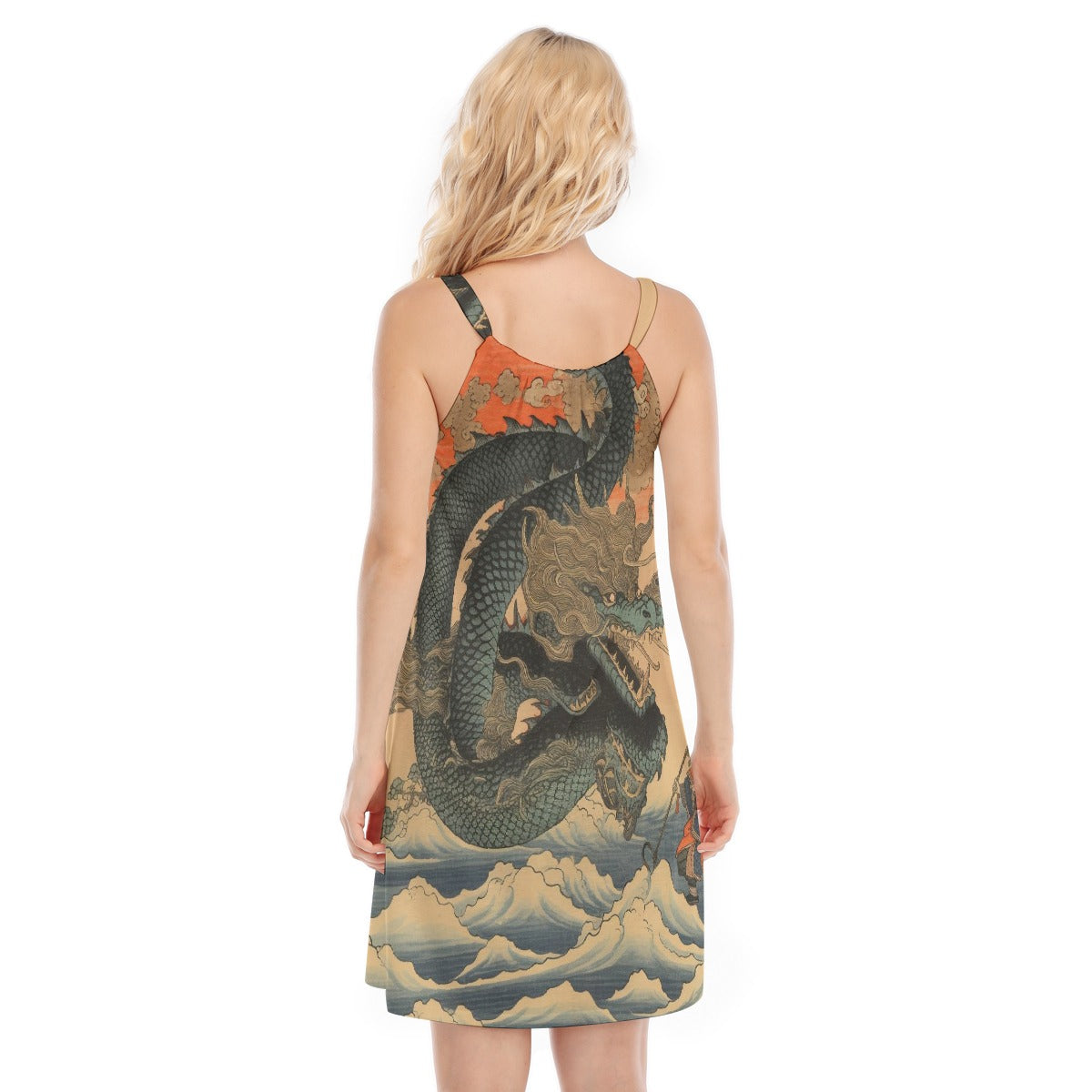 All-Over Print Women's O-neck Cami Dress