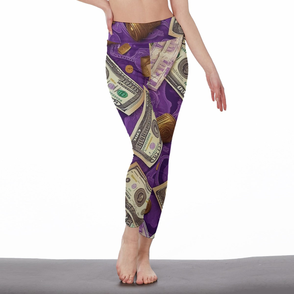 All-Over Print Women's High Waist Leggings | Side Stitch Closure