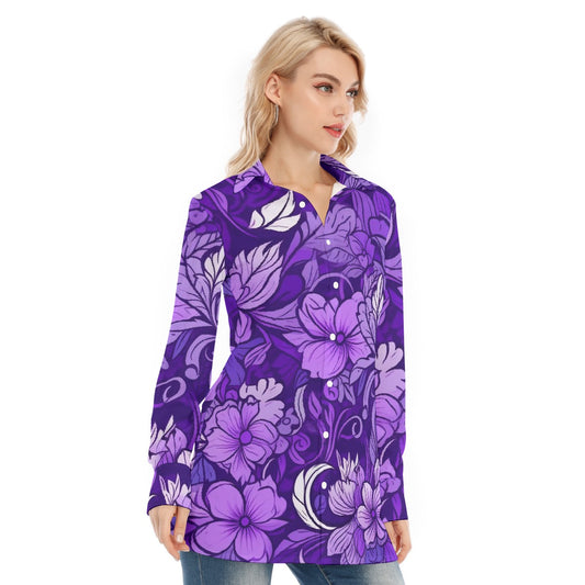 All-Over Print Women's Long Shirt