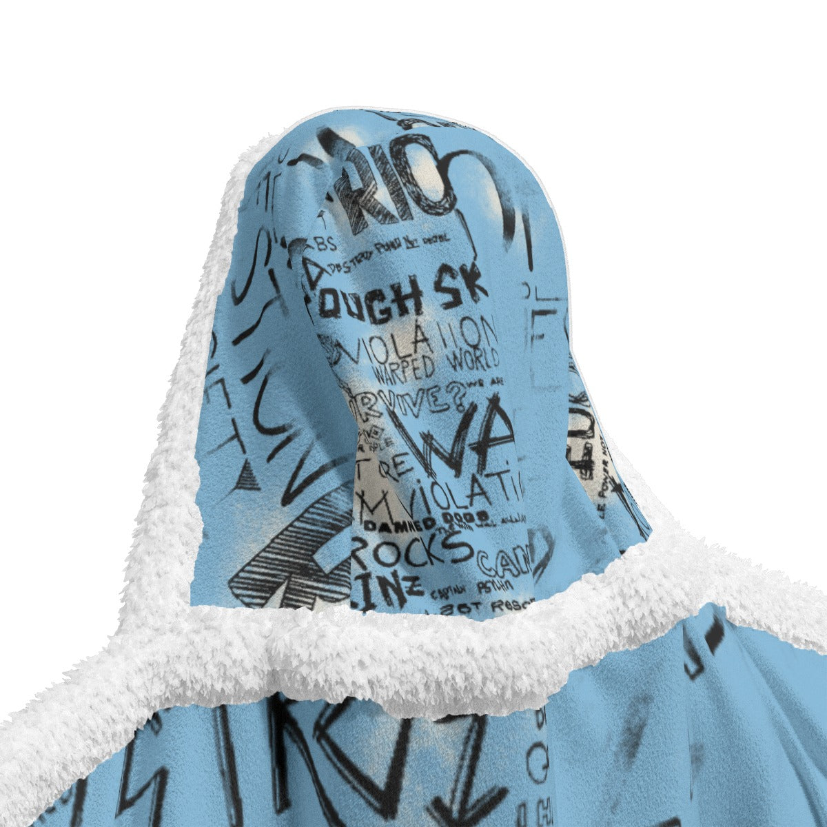 All-Over Print Unisex Wearable Hooded Blanket