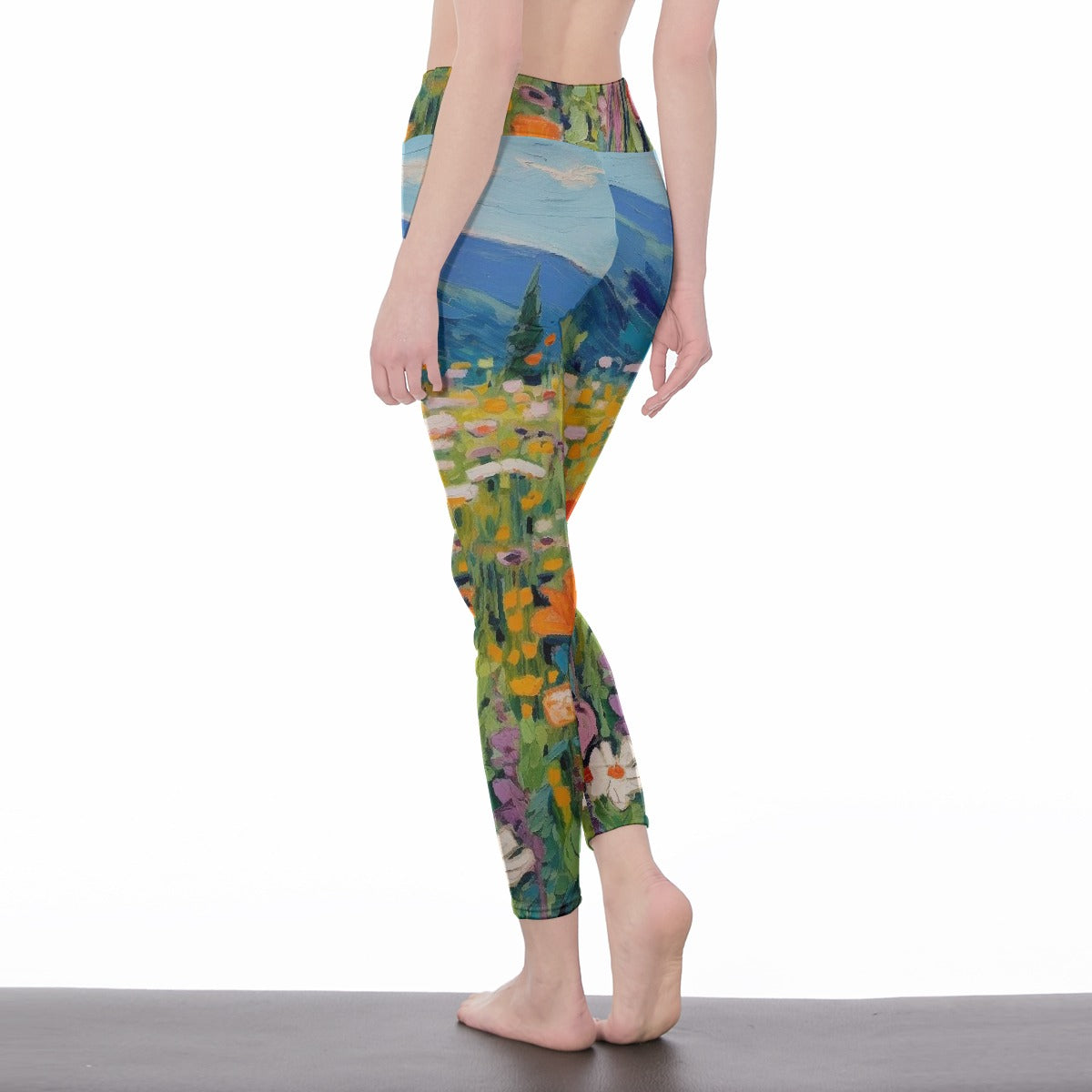 All-Over Print Women's High Waist Leggings | Side Stitch Closure