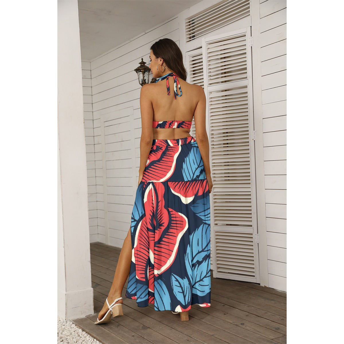 All-Over Print Women's Tie Back Wrap Dress