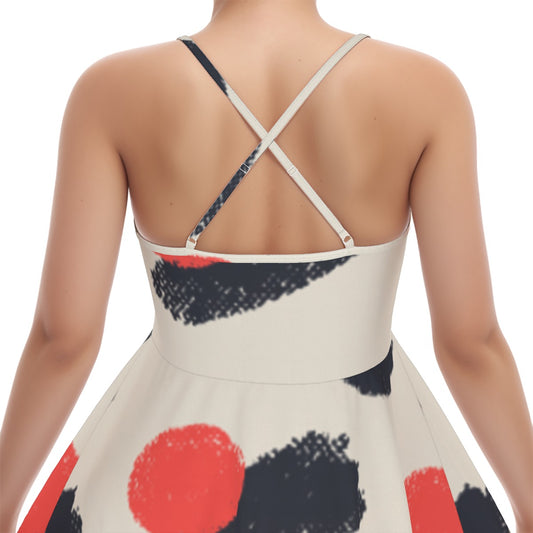 All-Over Print Women‘s Cross Cami Dress