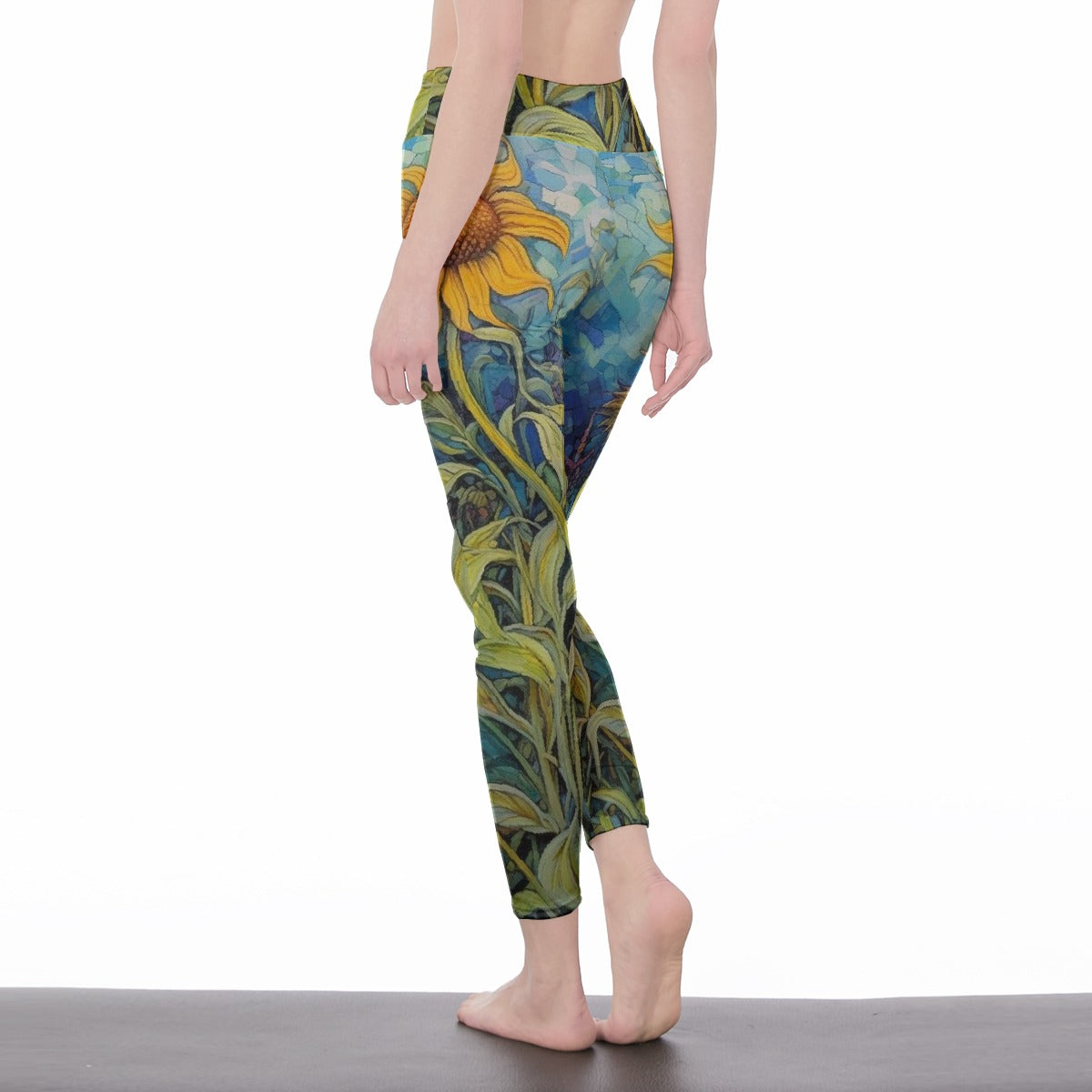 All-Over Print Women's High Waist Leggings | Side Stitch Closure