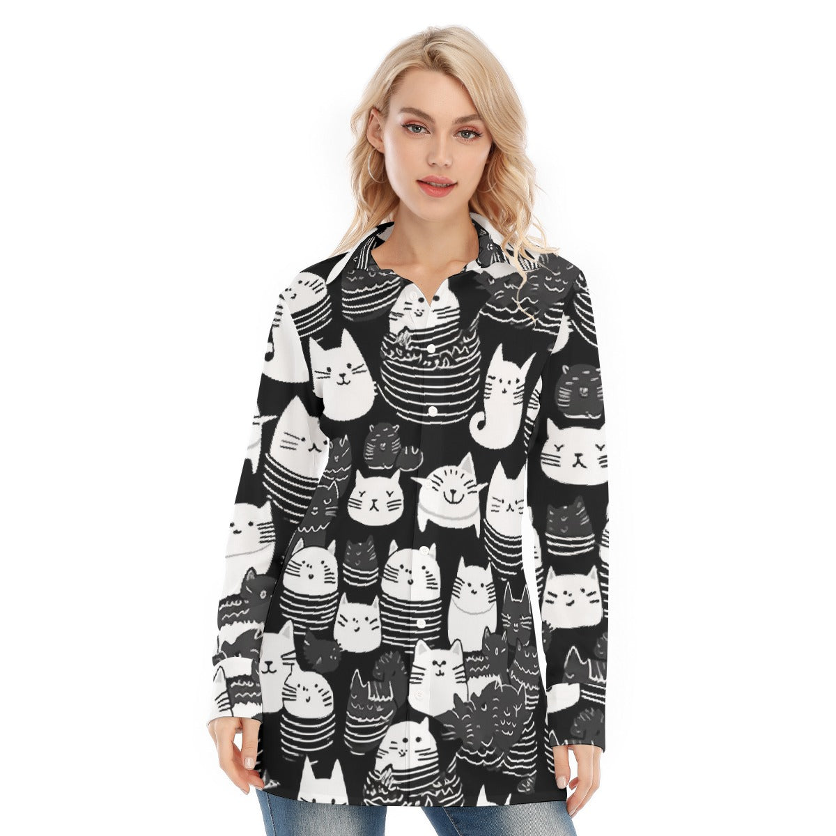 All-Over Print Women's Long Shirt