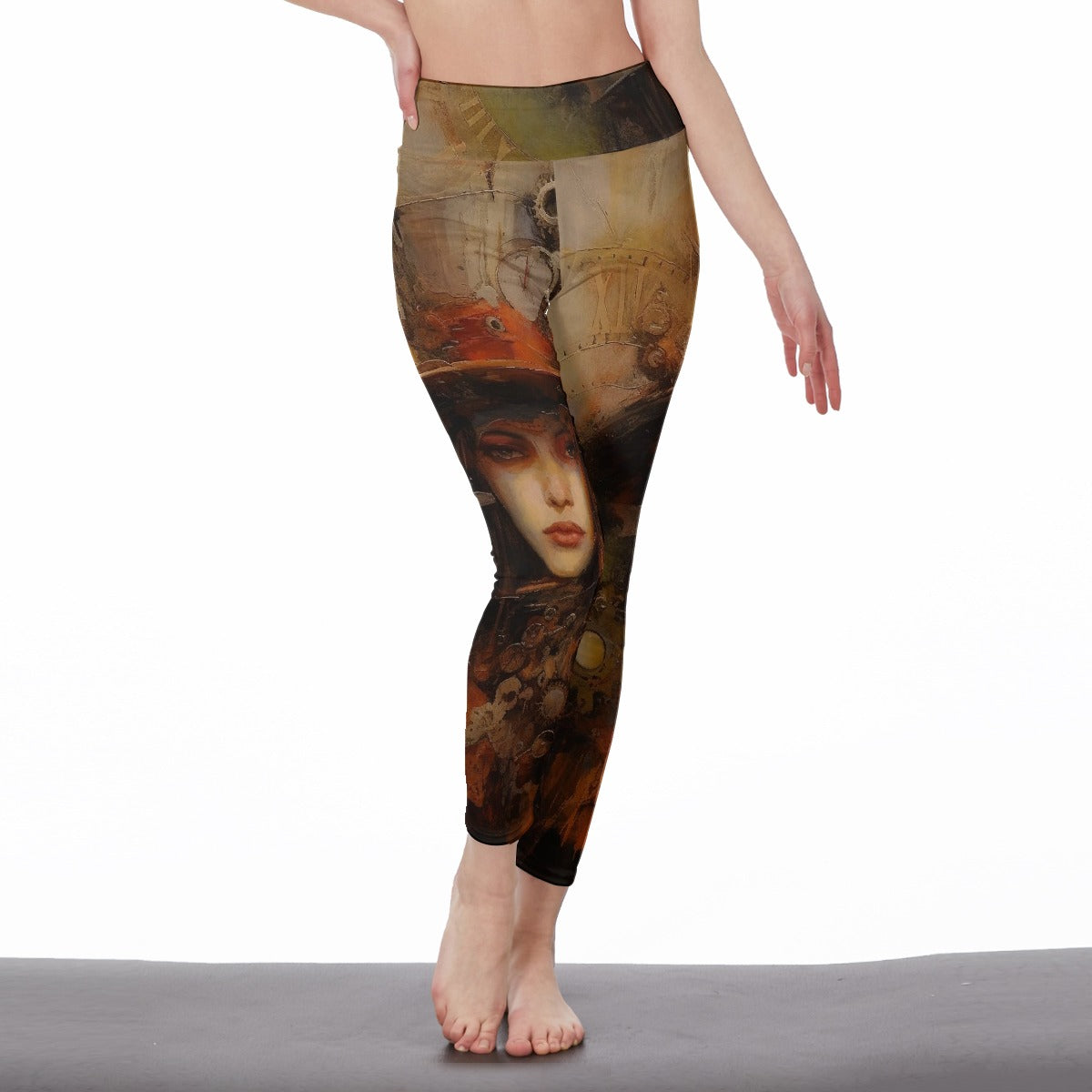 All-Over Print Women's High Waist Leggings | Side Stitch Closure