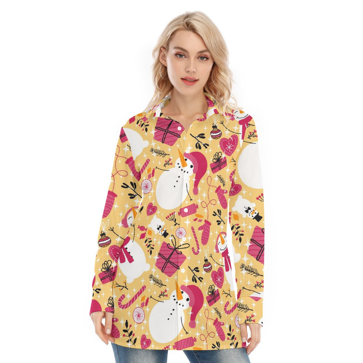 All-Over Print Women's Long Shirt