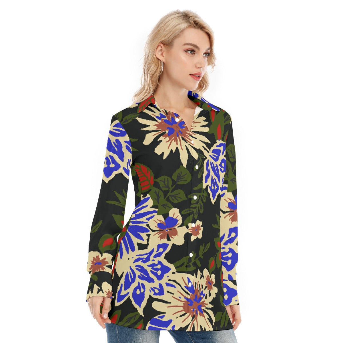 All-Over Print Women's Long Shirt