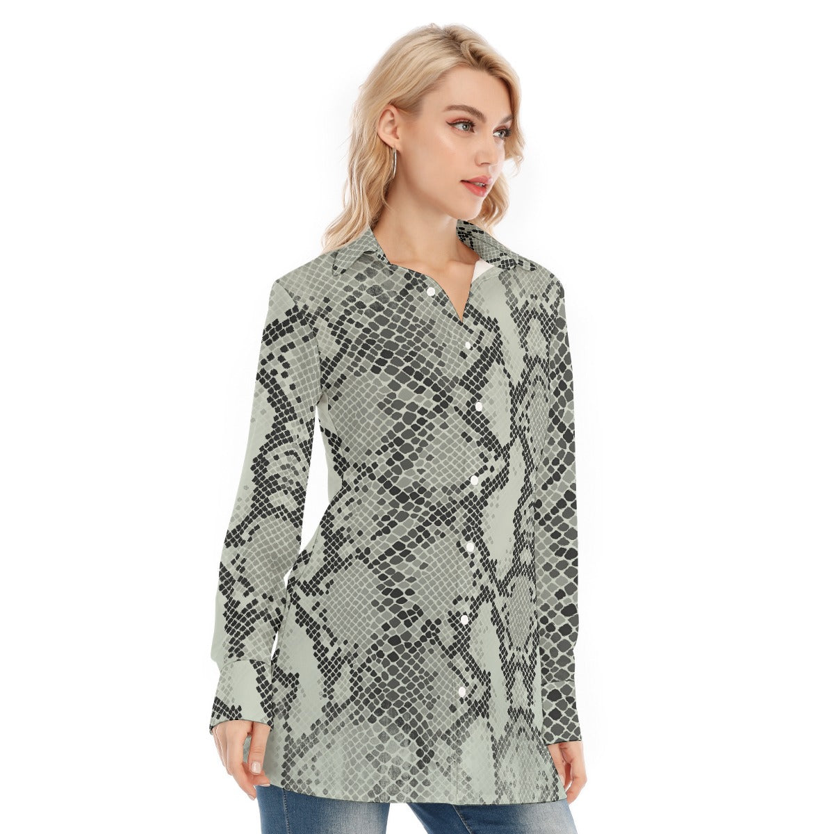 All-Over Print Women's Long Shirt