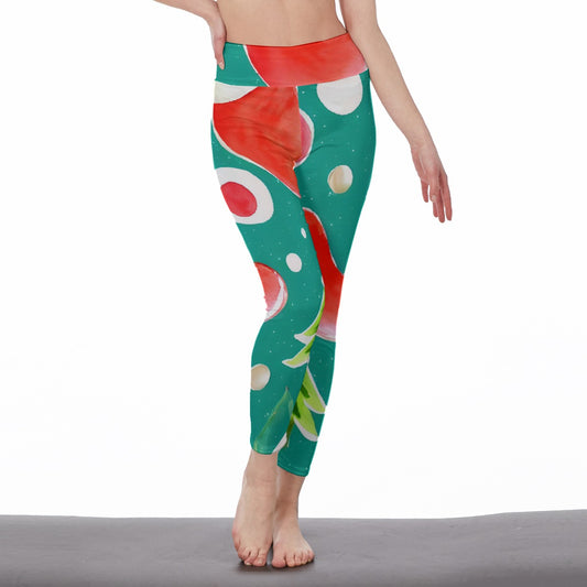 All-Over Print Women's High Waist Leggings | Side Stitch Closure