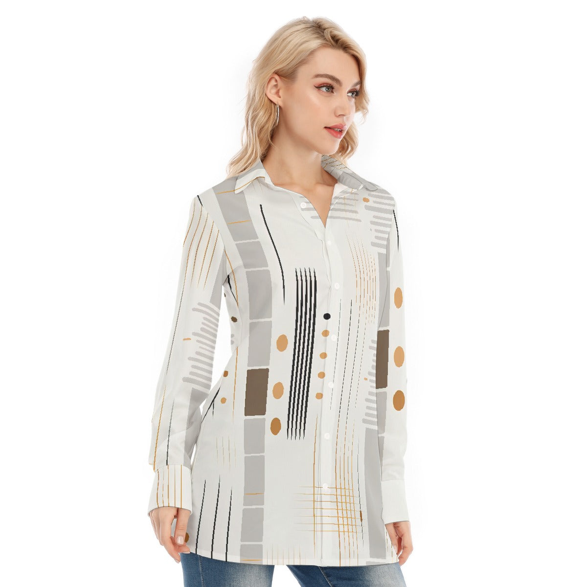 All-Over Print Women's Long Shirt