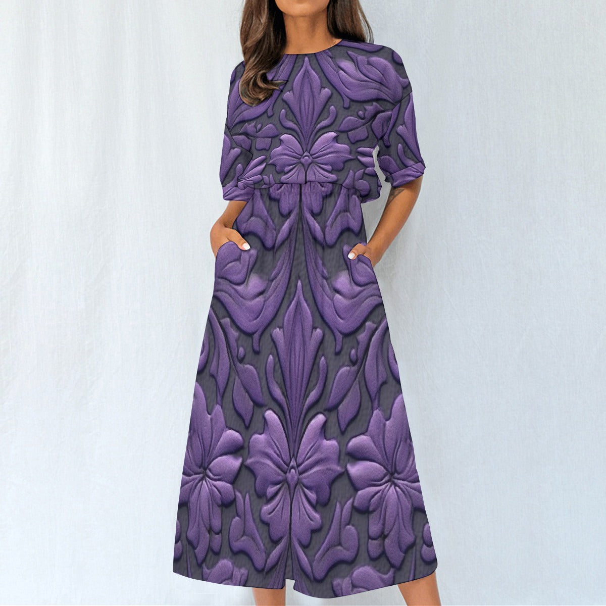 All-Over Print Women's Elastic Waist Dress