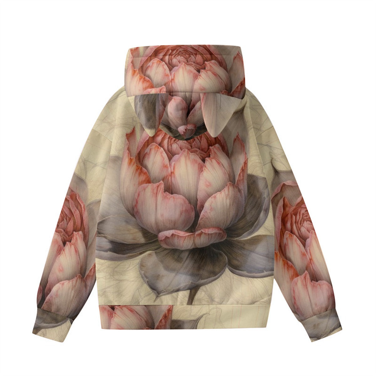 All-Over Print Women’s Hoodie With Decorative Ears