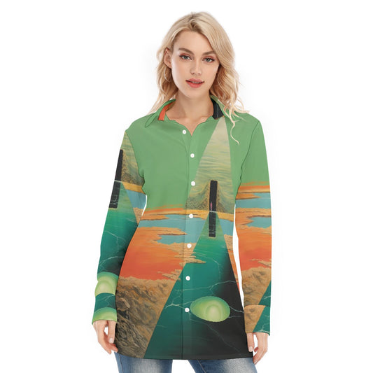 All-Over Print Women's Long Shirt