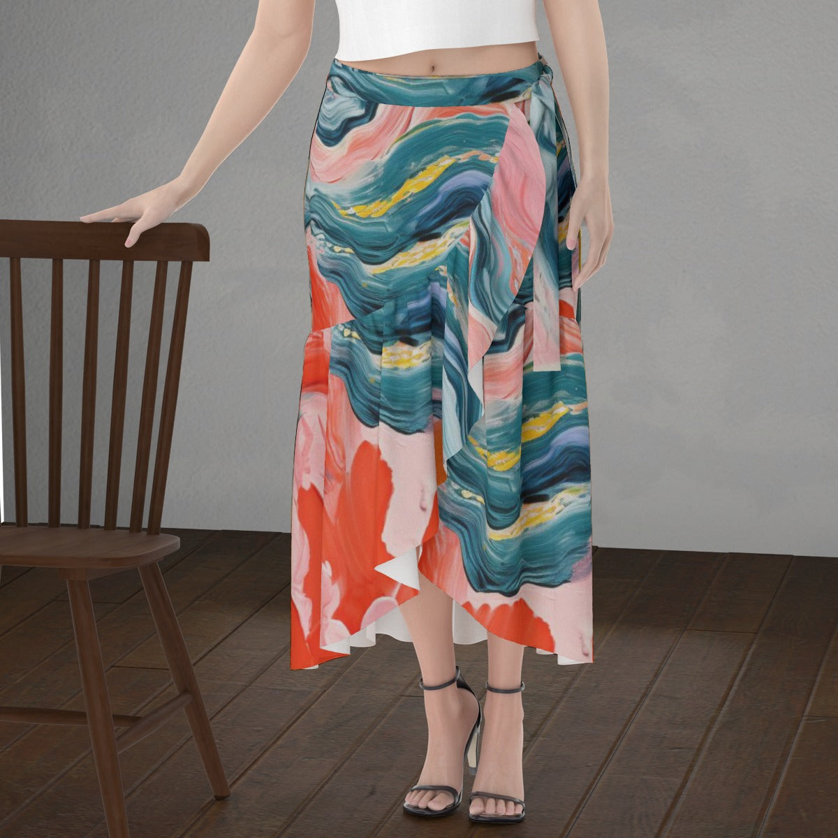 All-Over Print Women's Wrap Skirt