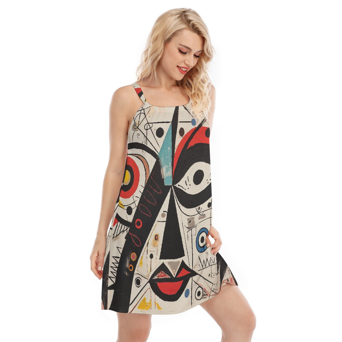 All-Over Print Women's O-neck Cami Dress