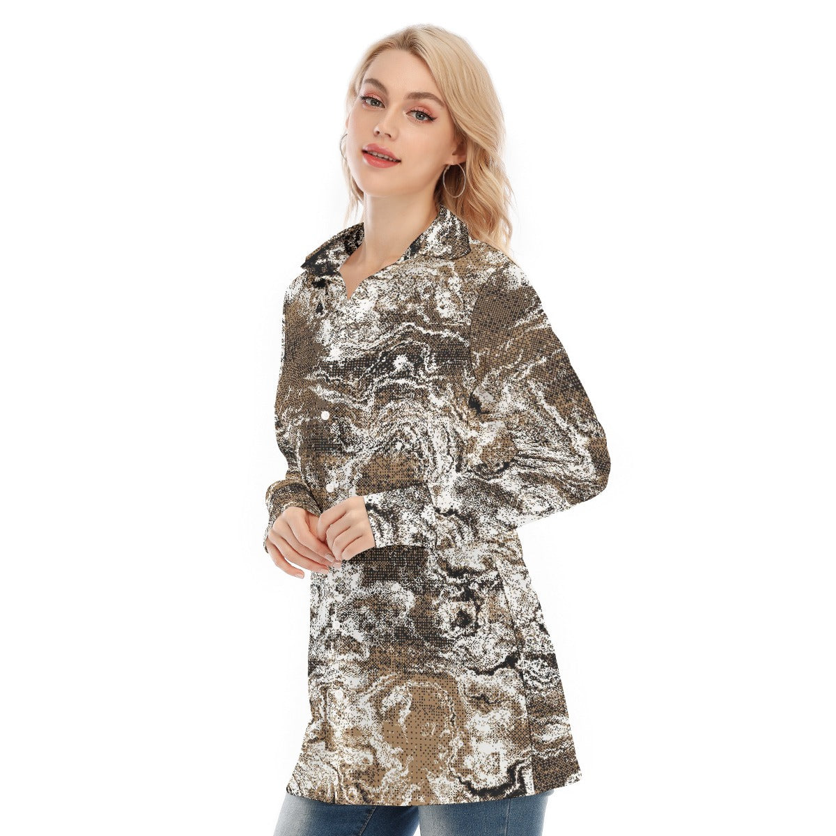 All-Over Print Women's Long Shirt