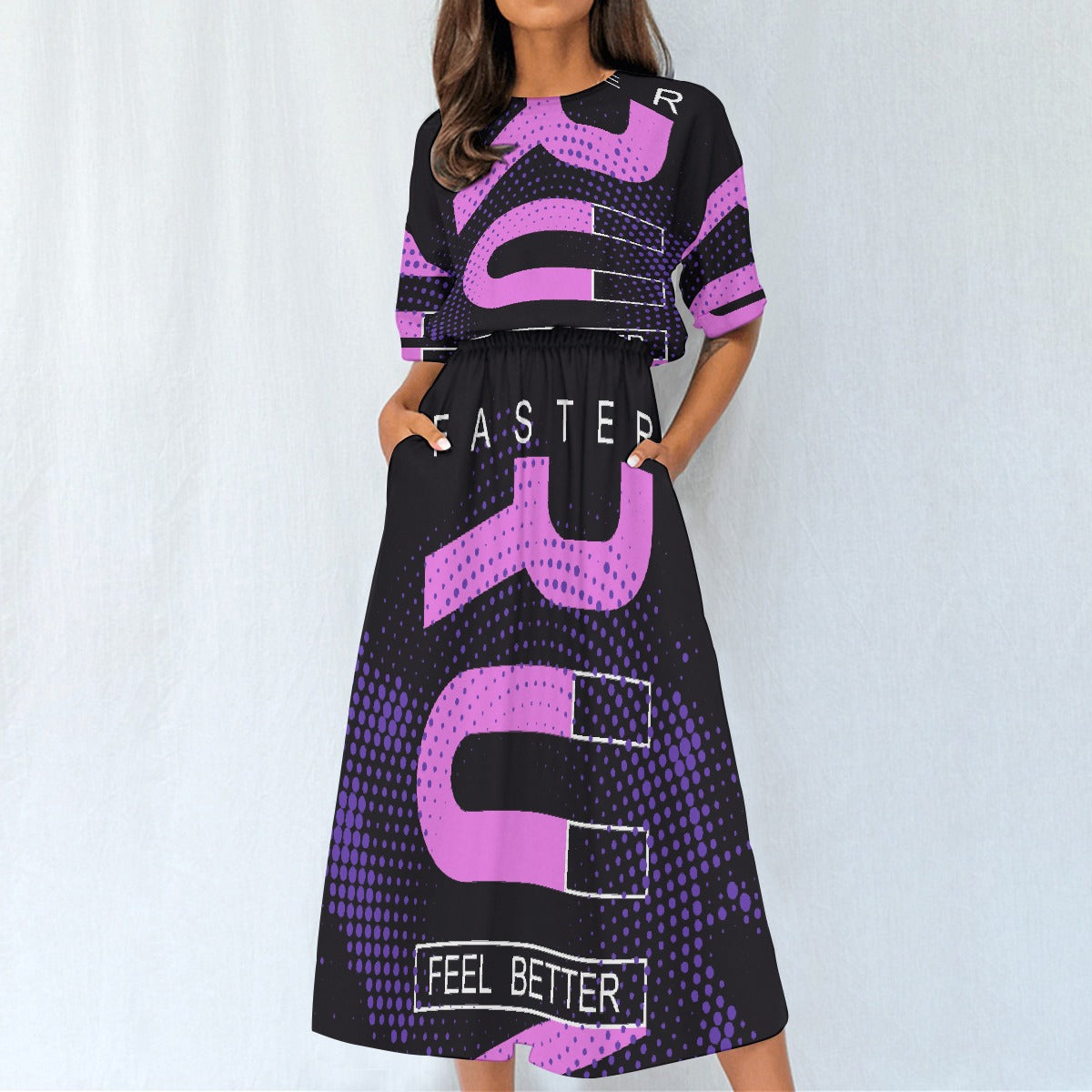 All-Over Print Women's Elastic Waist Dress