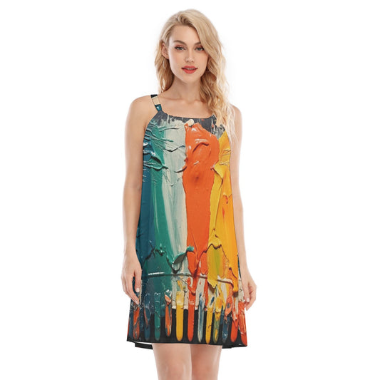 All-Over Print Women's O-neck Cami Dress