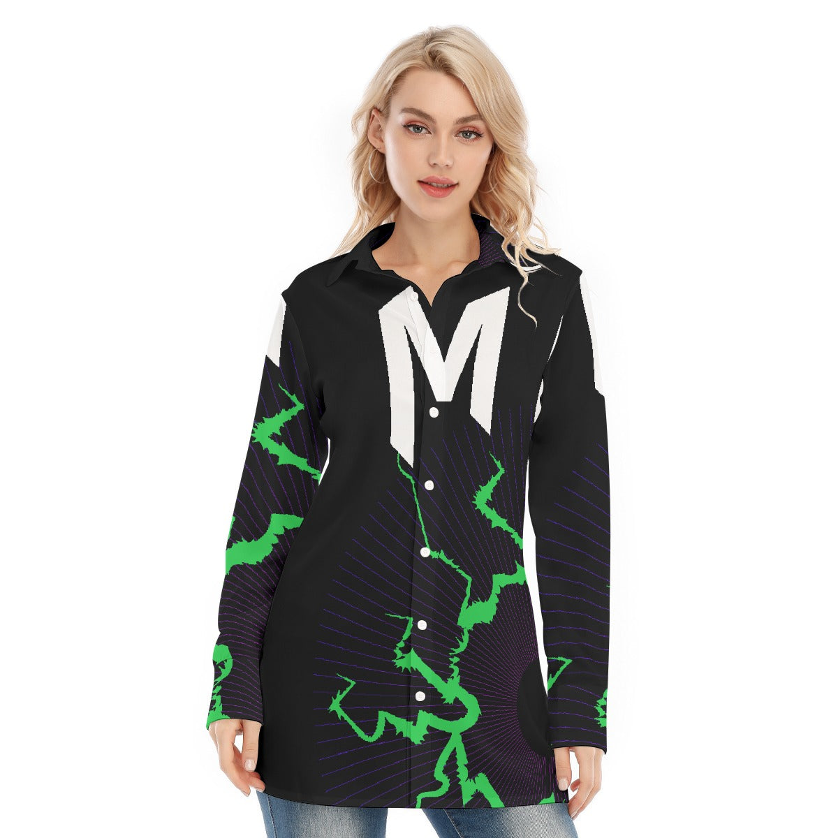 All-Over Print Women's Long Shirt