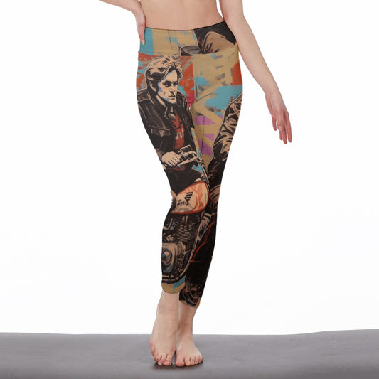 All-Over Print Women's High Waist Leggings | Side Stitch Closure