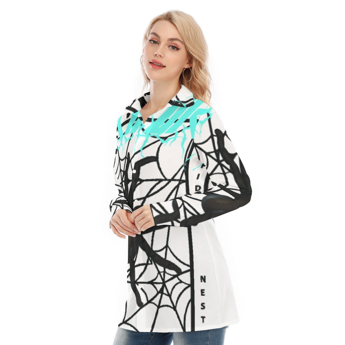 All-Over Print Women's Long Shirt