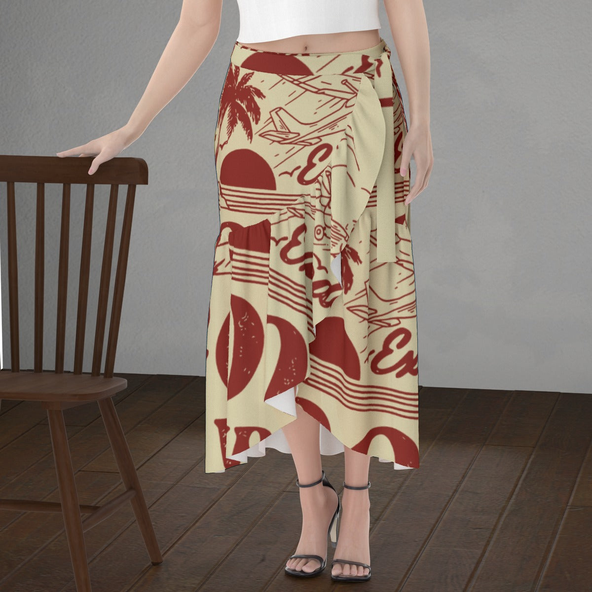 All-Over Print Women's Wrap Skirt