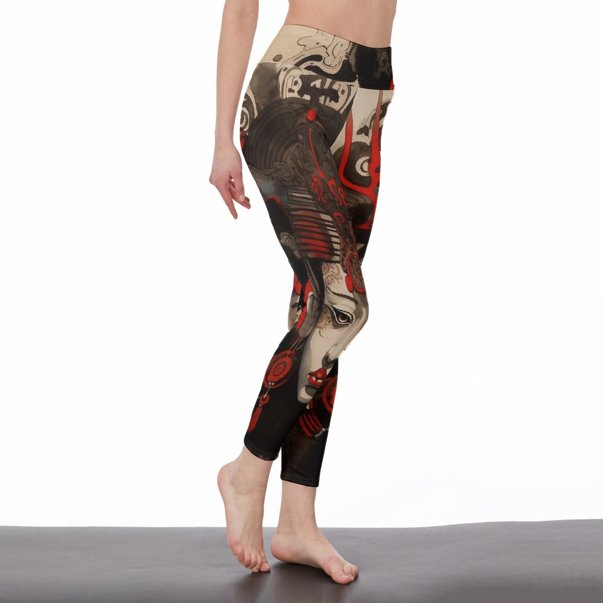 All-Over Print Women's High Waist Leggings | Side Stitch Closure