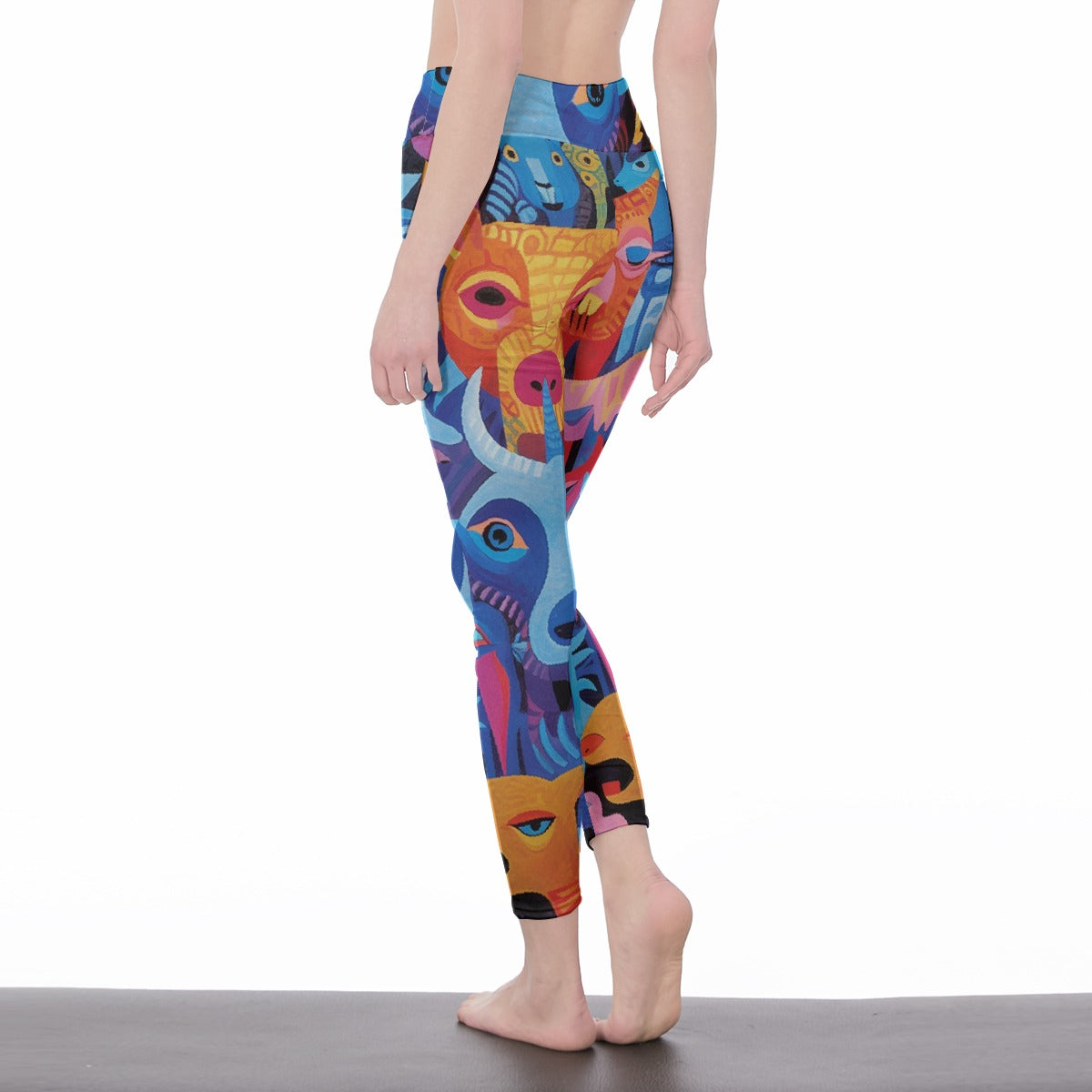 All-Over Print Women's High Waist Leggings | Side Stitch Closure