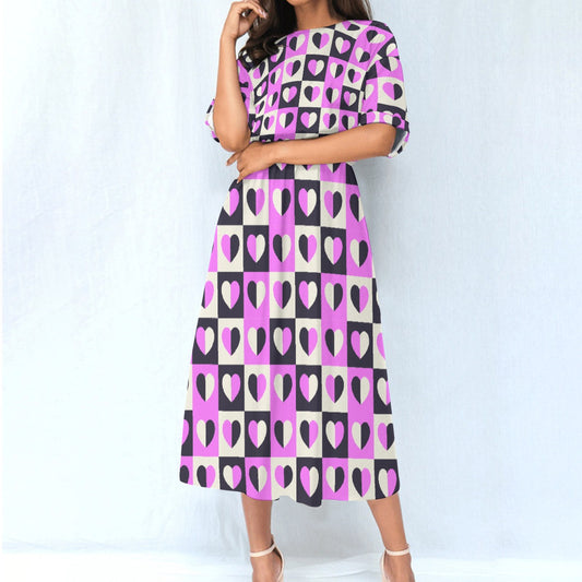 All-Over Print Women's Elastic Waist Dress