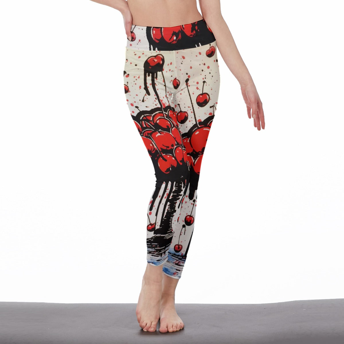 All-Over Print Women's High Waist Leggings | Side Stitch Closure