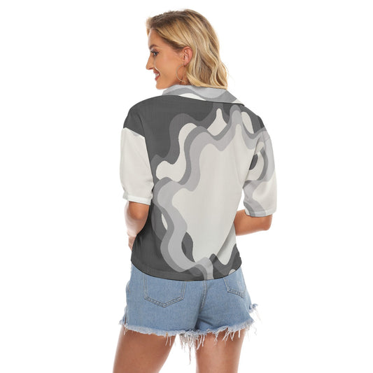 All-Over Print Women's V-neck Shirts