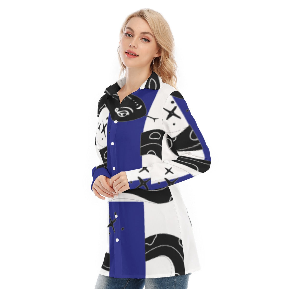 All-Over Print Women's Long Shirt