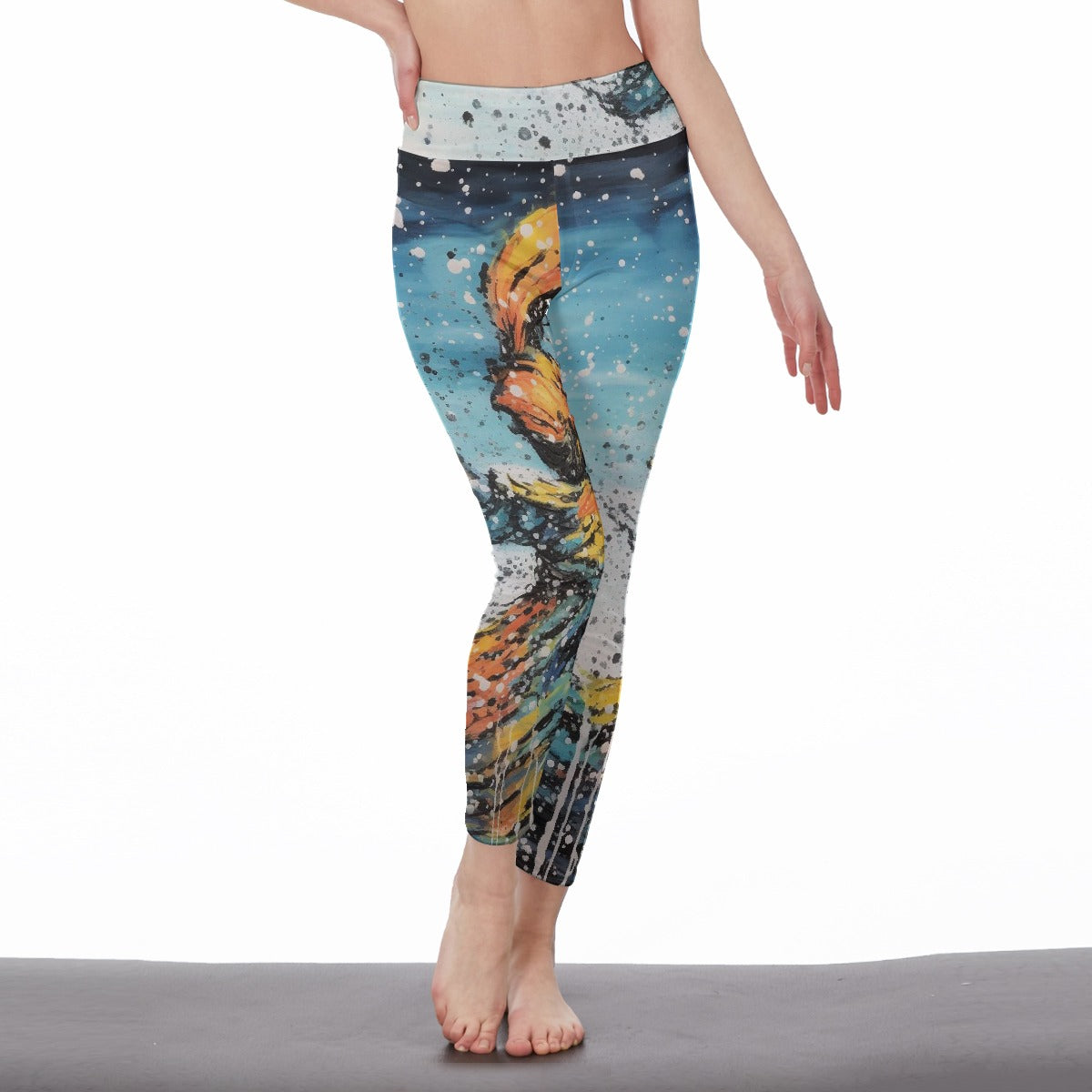 All-Over Print Women's High Waist Leggings | Side Stitch Closure