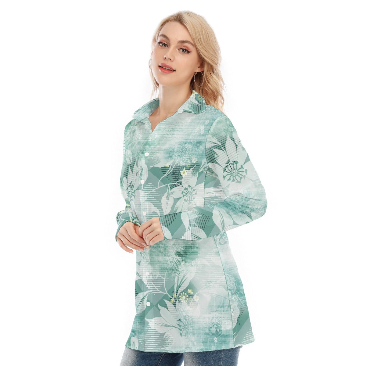 All-Over Print Women's Long Shirt