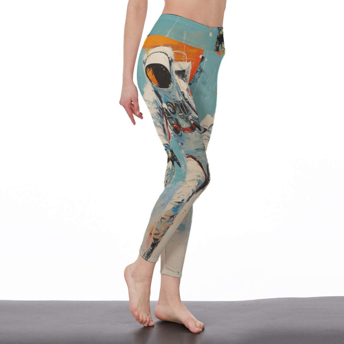 All-Over Print Women's High Waist Leggings | Side Stitch Closure