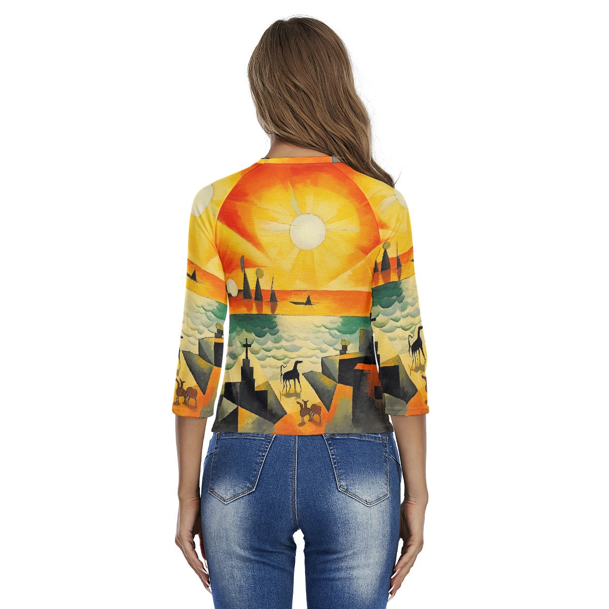 All-Over Print Women's Raglan Sleeves T-shirts