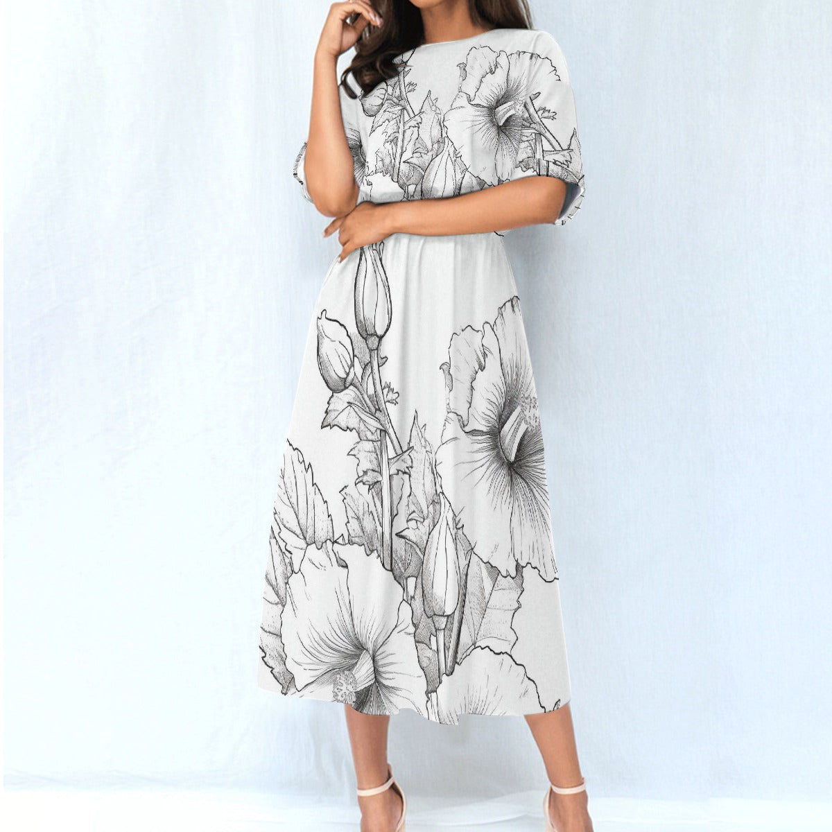 All-Over Print Women's Elastic Waist Dress