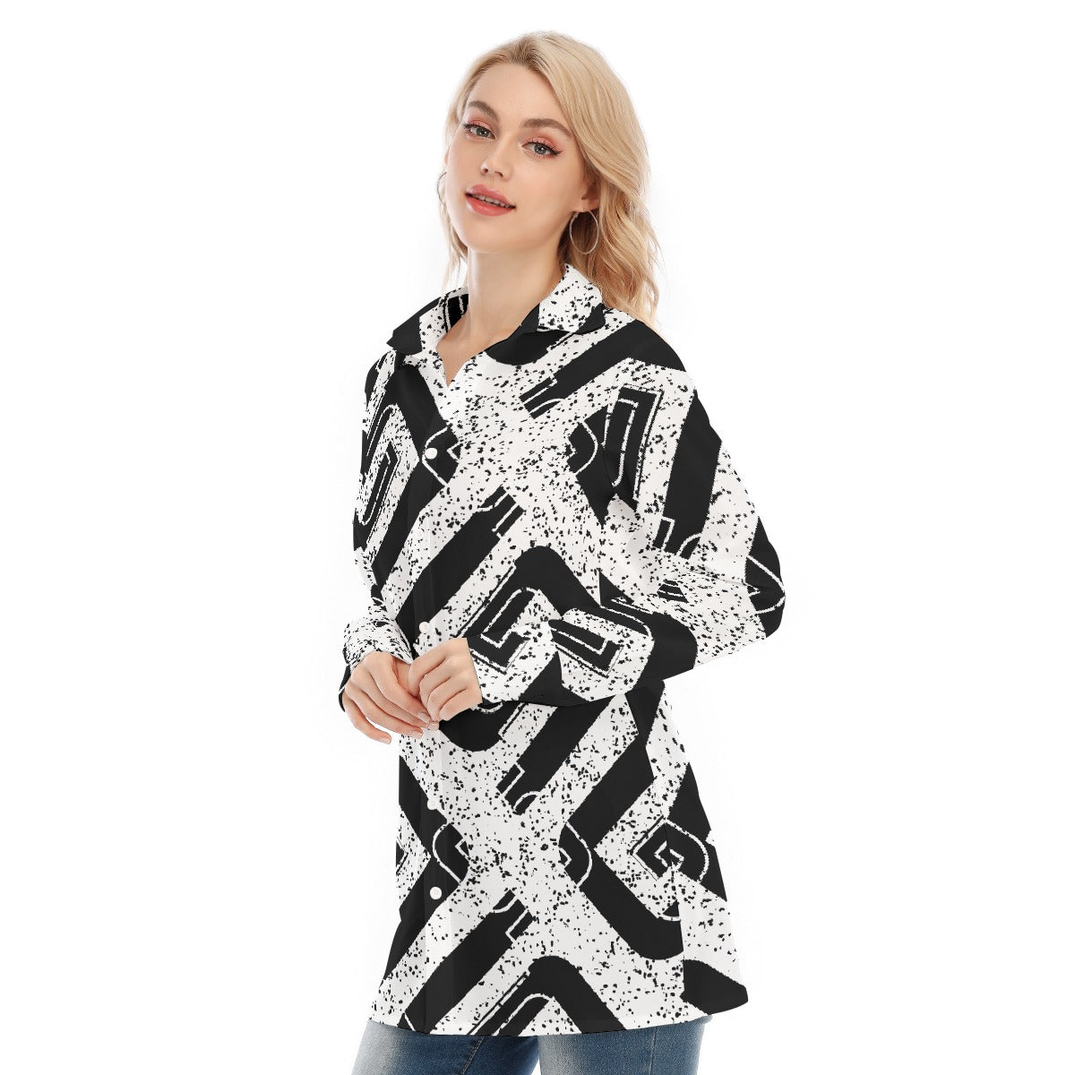 All-Over Print Women's Long Shirt