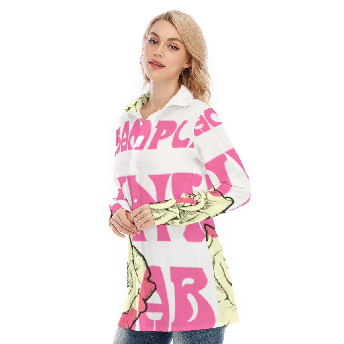 All-Over Print Women's Long Shirt